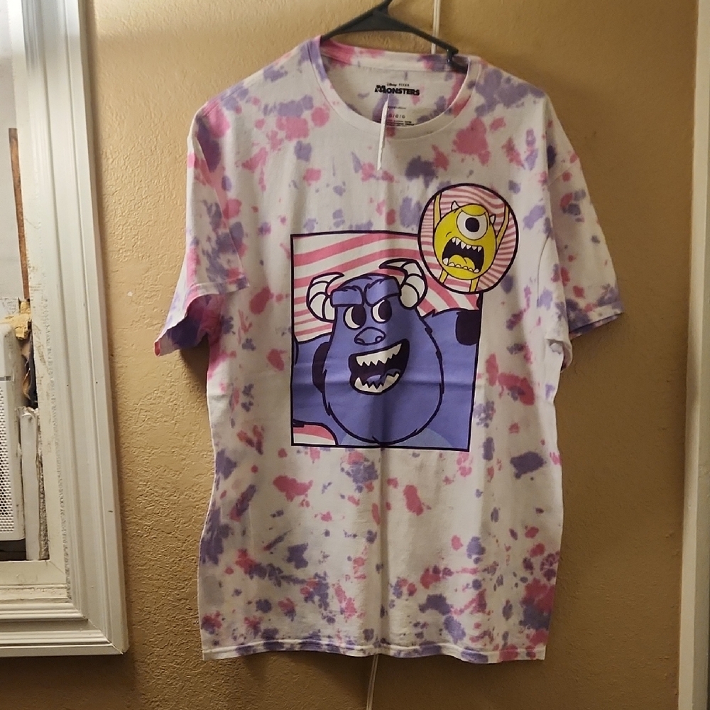 Disney Monsters Inc. Tie-Dye Tee - Purple and Pink